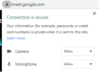 Google Meet Connection