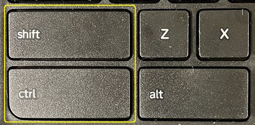 Control and Shift keys are needed to make a screenshot